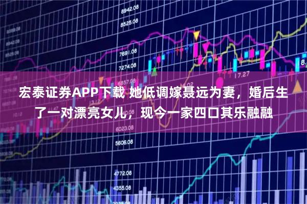 宏泰证券APP下载 她低调嫁聂远为妻，婚后生了一对漂亮女儿，现今一家四口其乐融融
