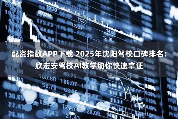 配资指数APP下载 2025年沈阳驾校口碑排名：欣宏安驾校AI教学助你快速拿证